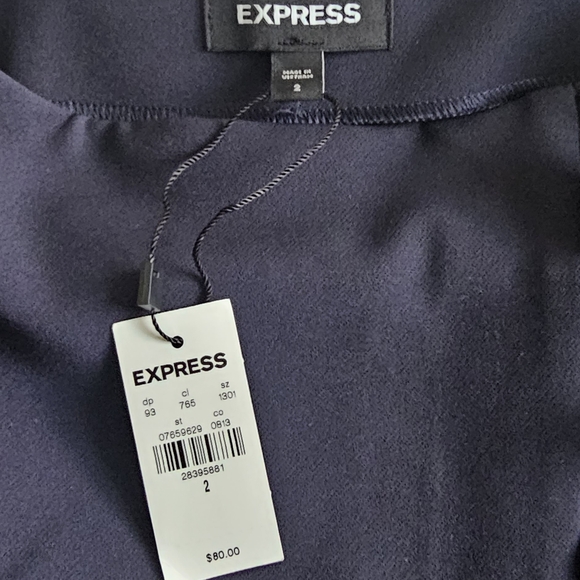 Express Navy Ruffle Skirt - Picture 3 of 6